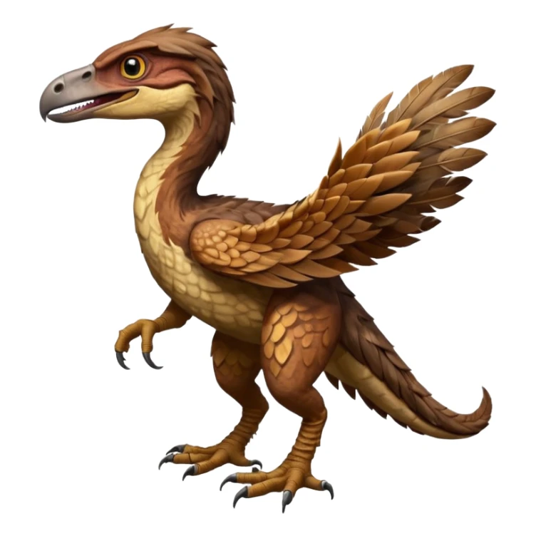 Utahraptor with a lot of feathers  sticker
