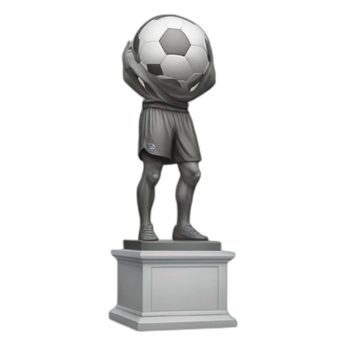 Estatua de uma mono bola grande e peluda sticker