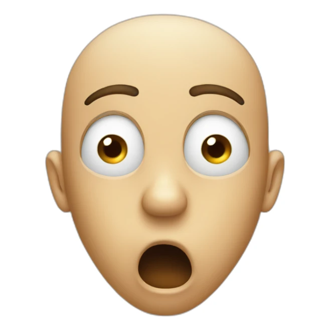 Shocked face with hand covering mouth sticker