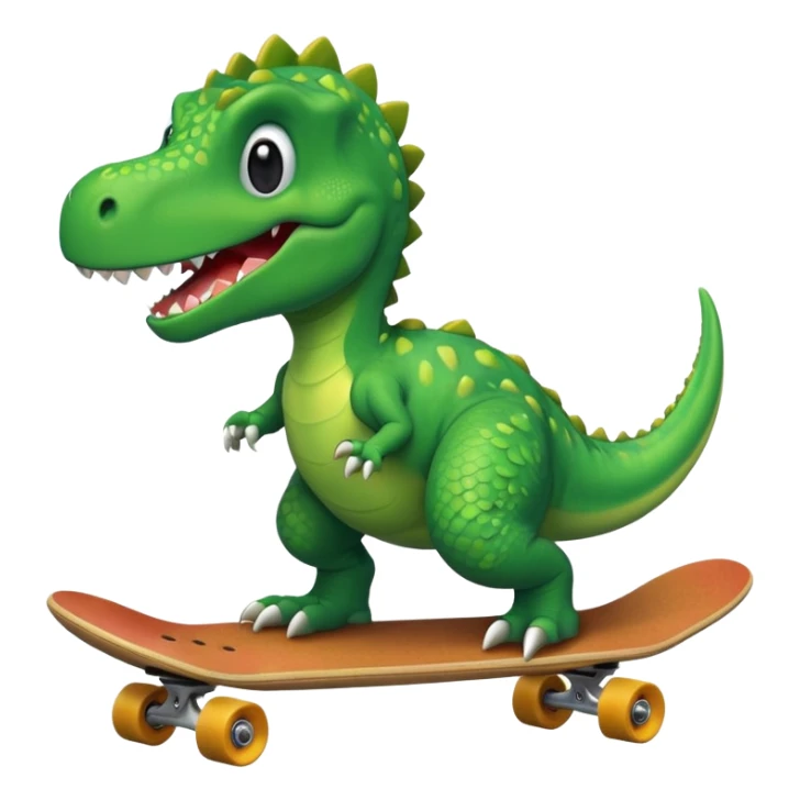 Dinosaur on a skateboard sticker