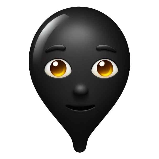 black drop of oil sticker