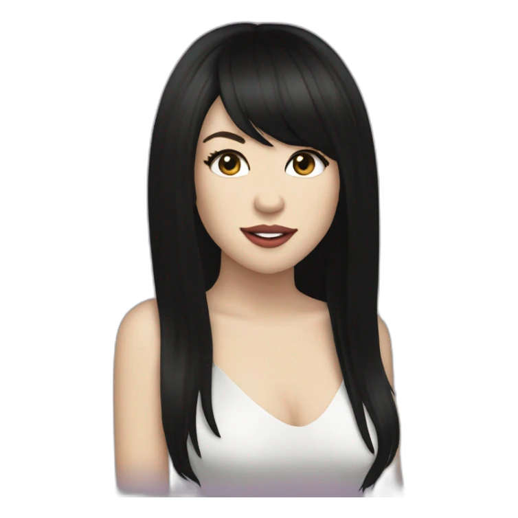 Carly Rae jepsen black long hair sticker