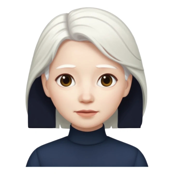 Woman: White Hair Memoji sticker