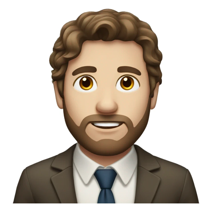 Irish guy with long dark brown hair heading to work sticker