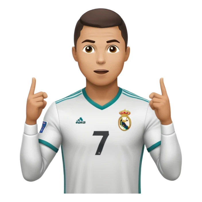 Ronaldo doing his famous "Siu" celebration pose sticker