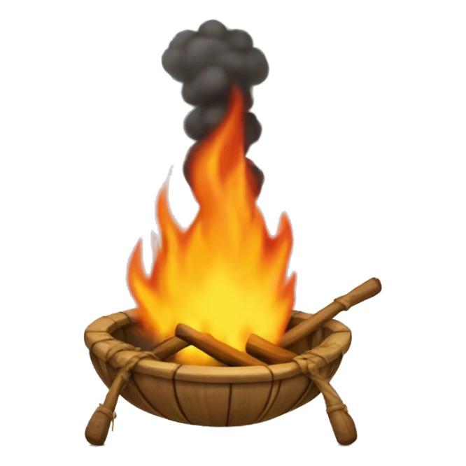 Balança com fogo acesso dentro sticker