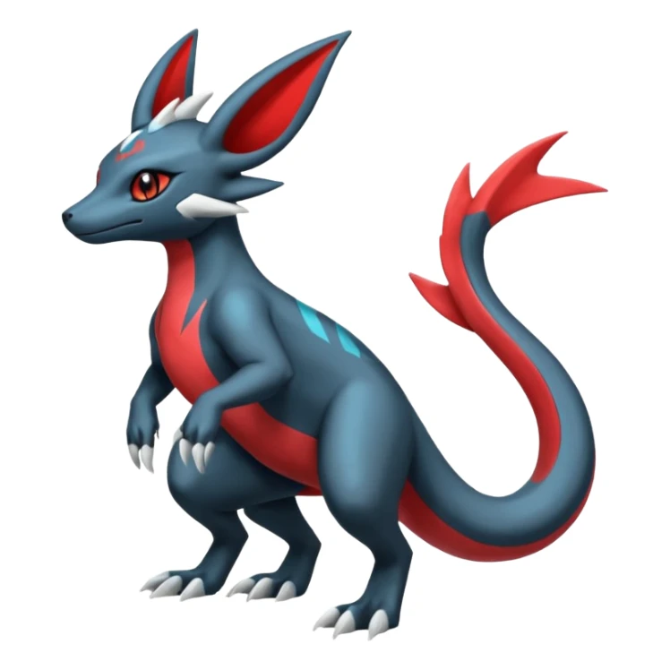 Salandit-Salamence-Umbreon-Silvally-fusion (full body) sticker