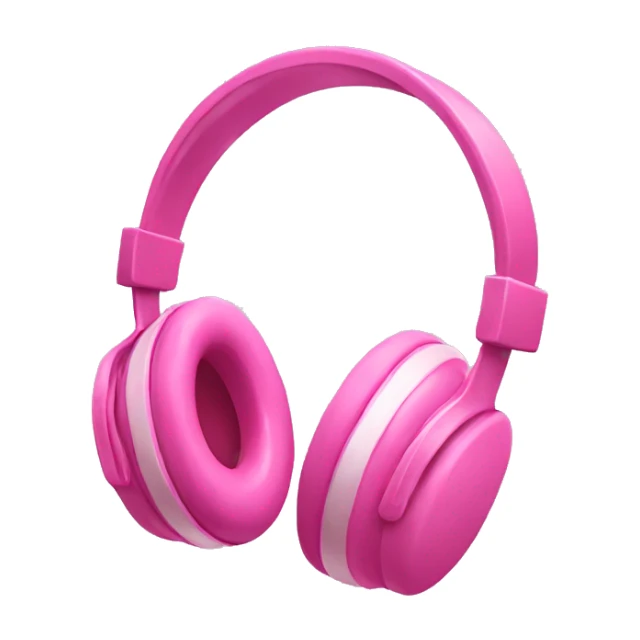pink headphones with a bow sticker