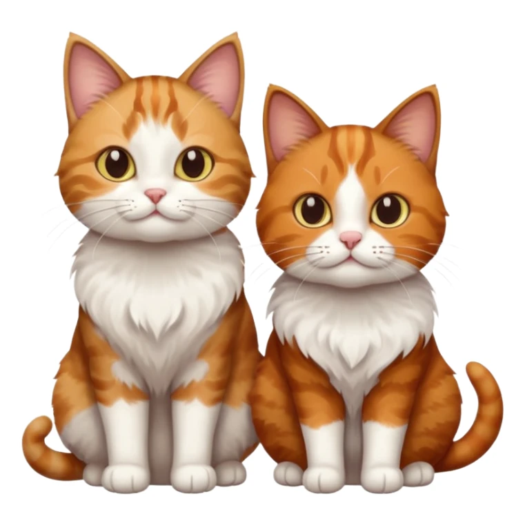 3 cats different colours including brown tabby and white, calico, and ginger and white sticker