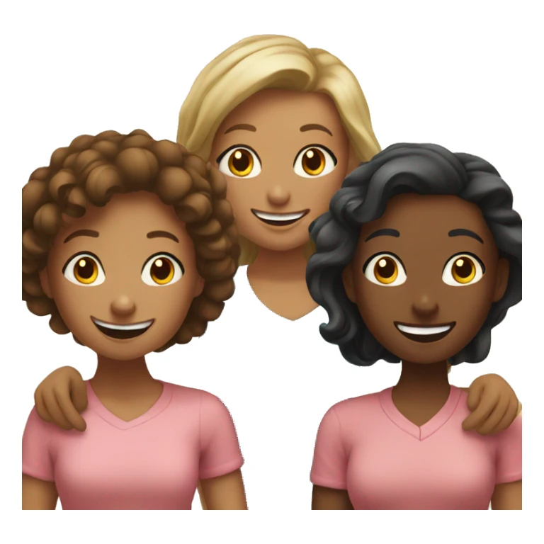 A group of 6 girls happy  sticker