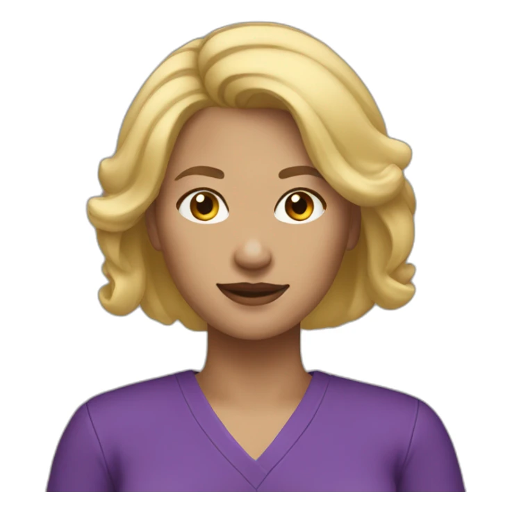 Woman blond hair purple jumpsuit sticker