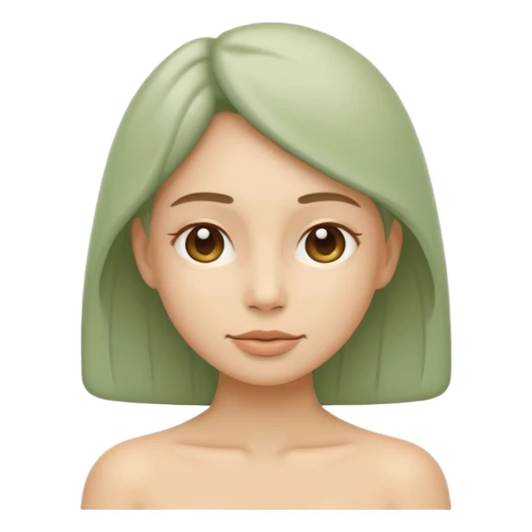 Minimal wellness emoji representing tighter skin and firmness,
subtle lifting effect, smooth contours, calm and natural,
no beauty or cosmetic symbols, soft sage green color palette sticker