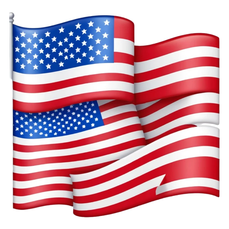 American flag with stars and stripes sticker