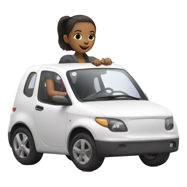 Electric Car with girl in it sticker