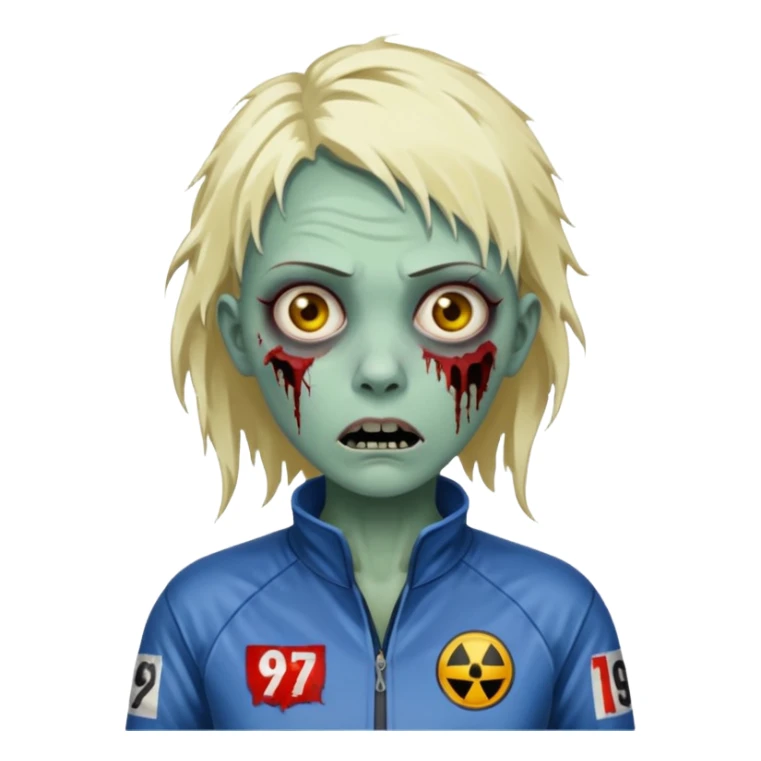 woman zombie formlua 1 racer sticker