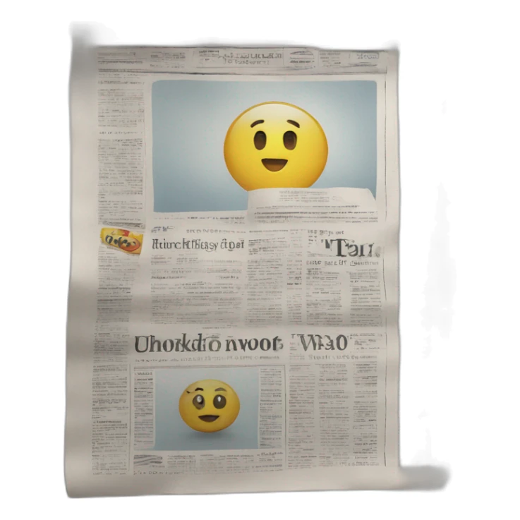 newspaper with image of an advert sticker