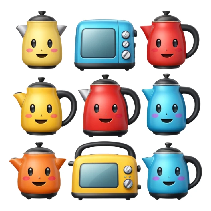 Electrodomésticos de cocina graciosos  sticker