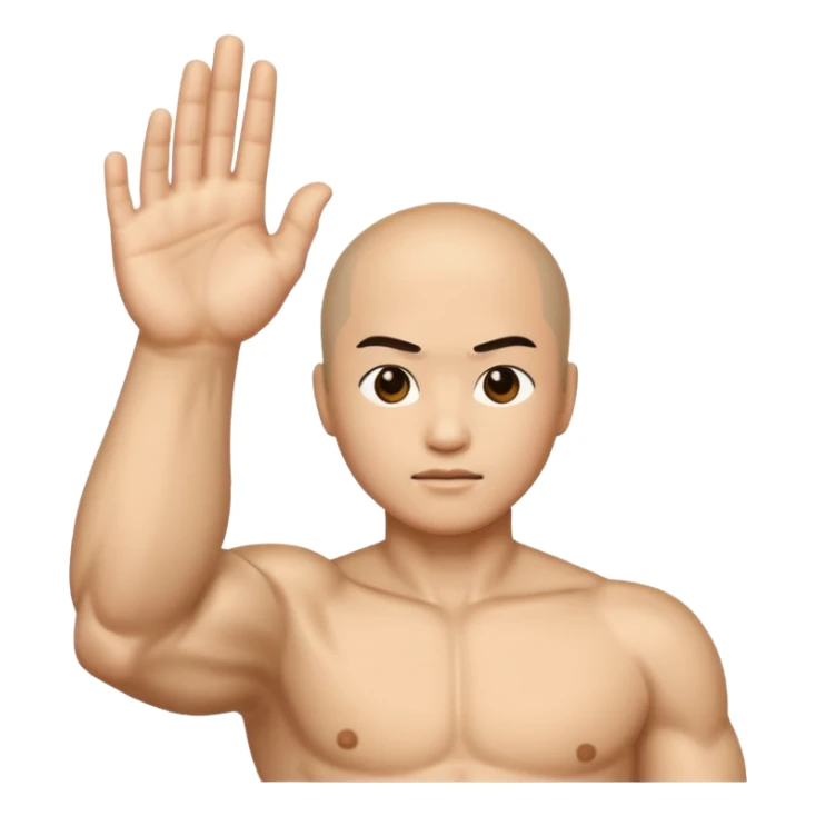 Chinese fist and palm salute sticker
