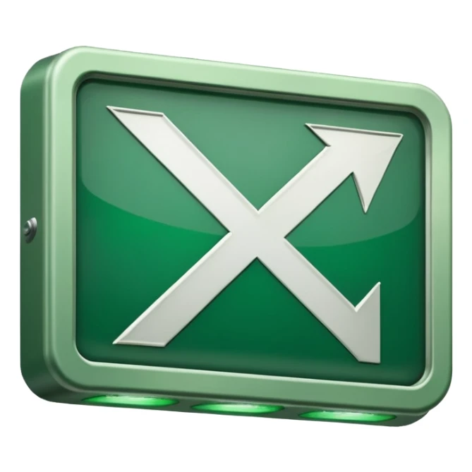 Exit Sign – green arrow, Subway Sign. sticker