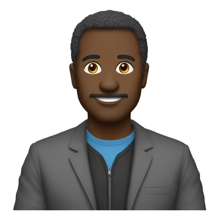 créer l'Augustin Vignon Boumekpo devant un ordinateur sticker