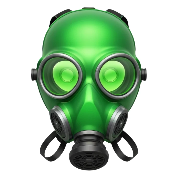 glitter green viper valorant gas mask sticker