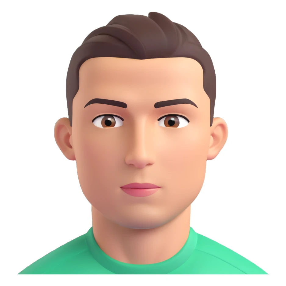 Cristiano Ronaldo iconic footballer portrait sticker