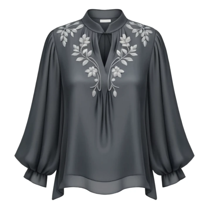 Dark grey and silver luxury style womens blouse sticker