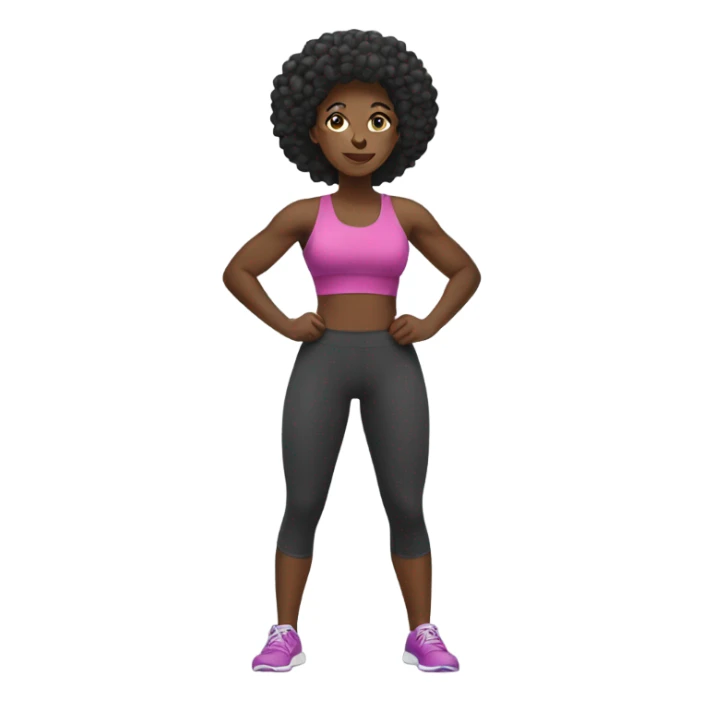 Black women working out sticker