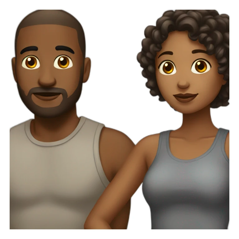 brown-guy-black-girl-couple sticker