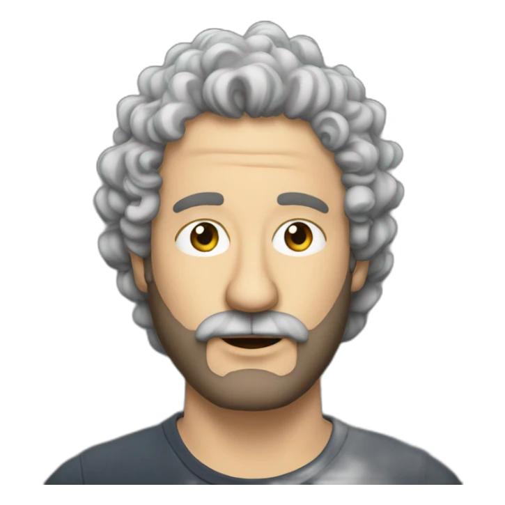 songwriter dean friedman with full but short beard sticker