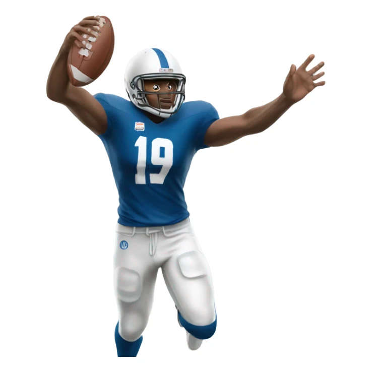 Football being intercepted sticker