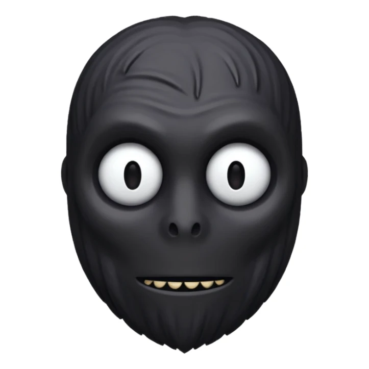 creepy monster black long head faceless no mouth no eyes  sticker
