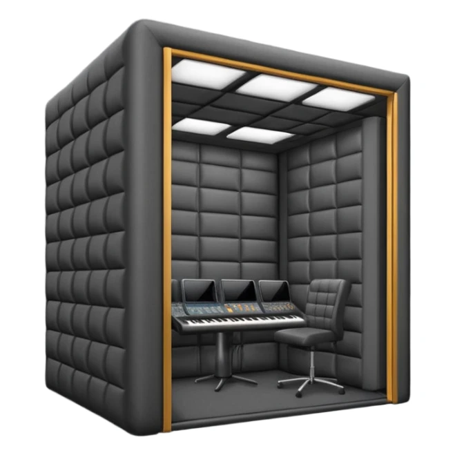 Music recording studio booth sticker