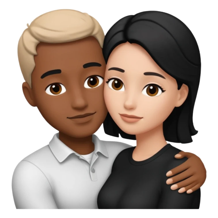 Black and white style couple sticker