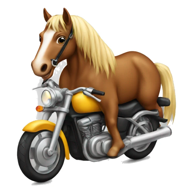 Horse on motorcycle  sticker