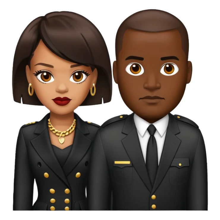 Mache mir Rihanna Emoji mit ein bodyguard  sticker