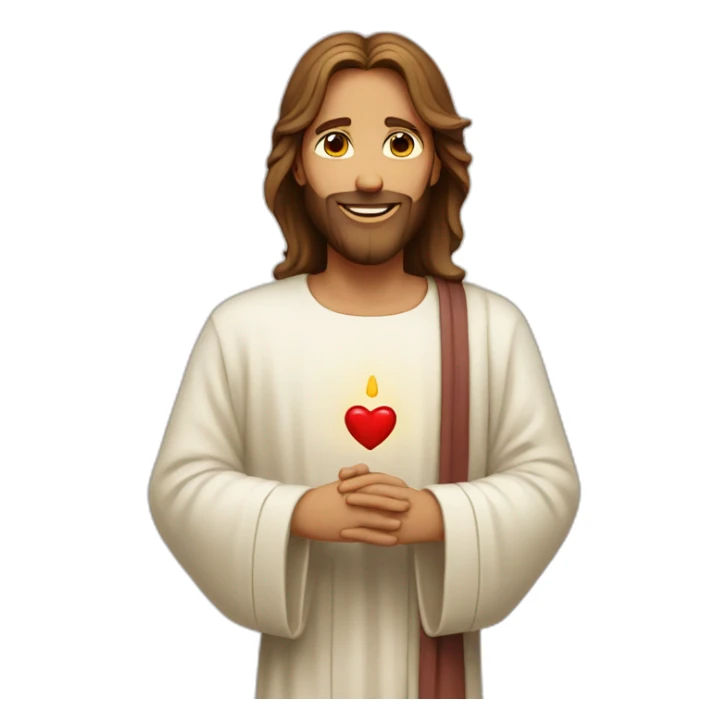 A Loving Jesus Who Sends Hearts of Love sticker