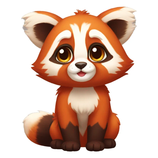 Red Panda Cat hybrid full body sticker