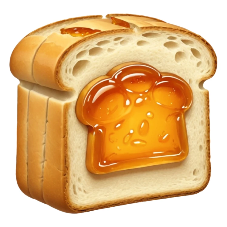 halbes aufgeschnittenes helles brot mit marmelade

 sticker