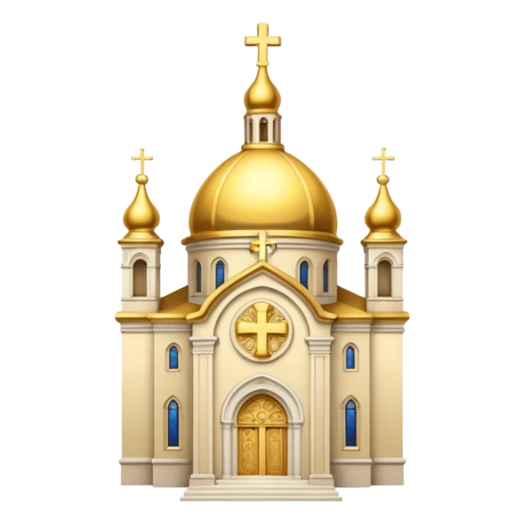 East ortodhox church. Transparent bakgrund. sticker