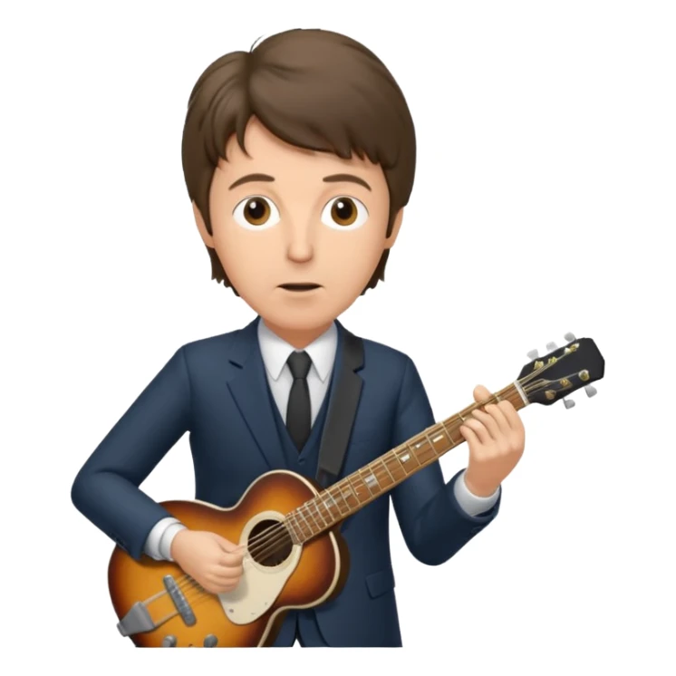 Paul McCartney playing guitar suit sticker