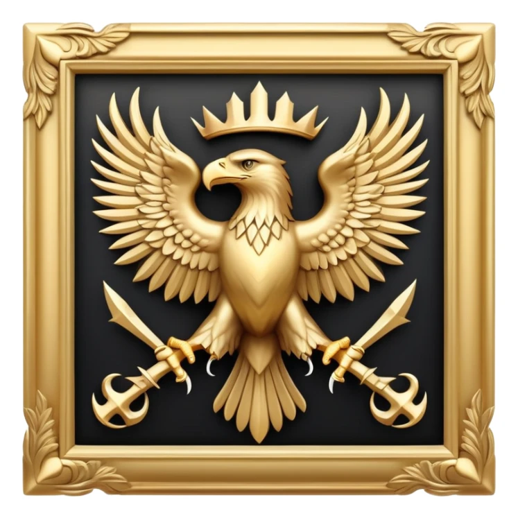 Game of thrones style eagle Sigil in square picture frame form  sticker