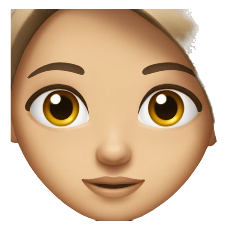 Girl with brown eyes, long straight hairM brunette sticker