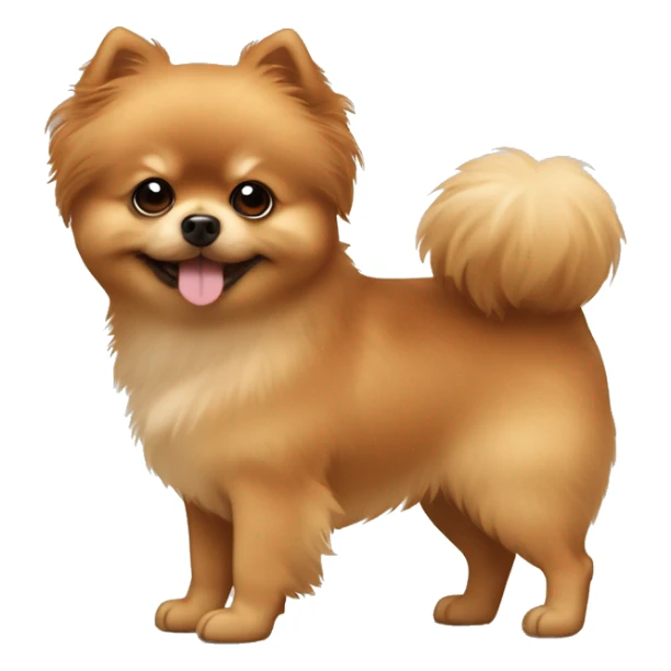 A pomeranian boo (light brown) and maltipoo (brown) sticker