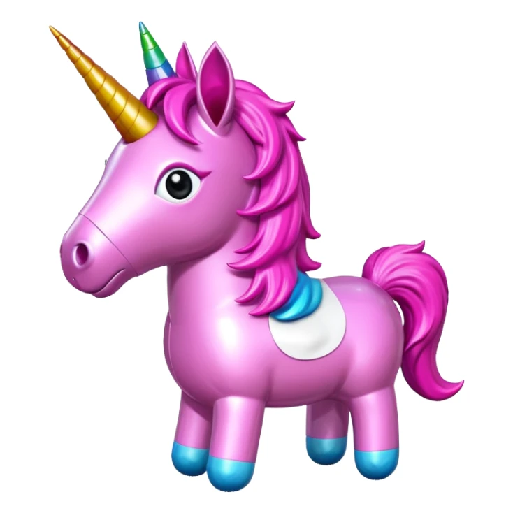   jeff koons style art pink baby unicorn pinata  sticker