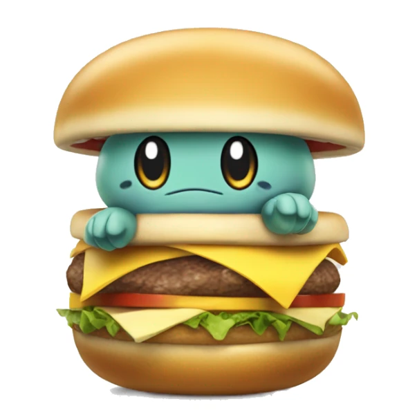 The Pokémon Numel with a hamburger on top of its head sticker
