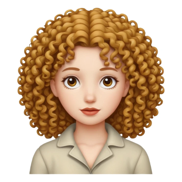 Una chica de color blanca y pelo rizo sticker