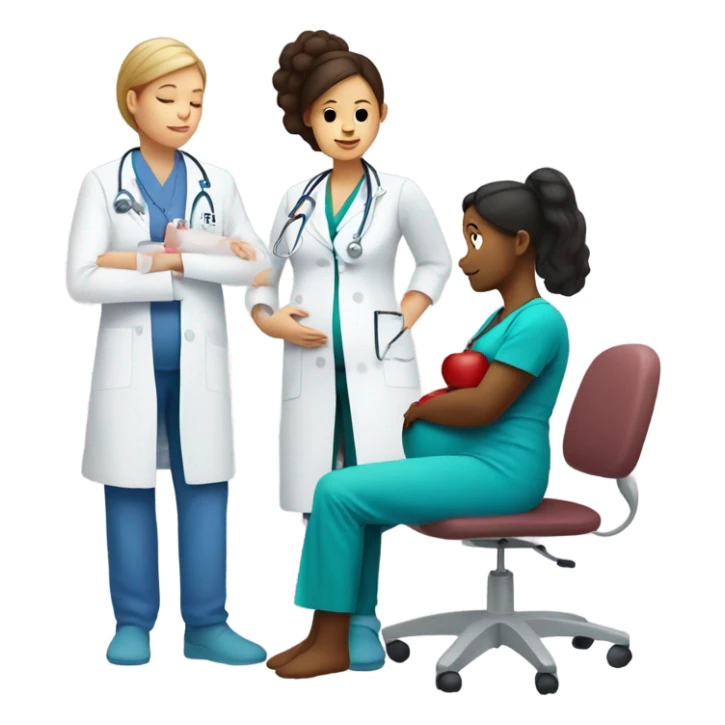 pregnant women having blood drawn sticker