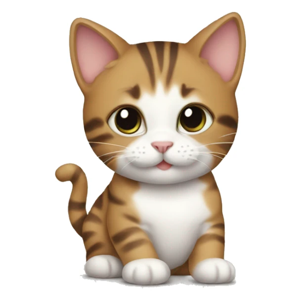 Cat love baby sticker