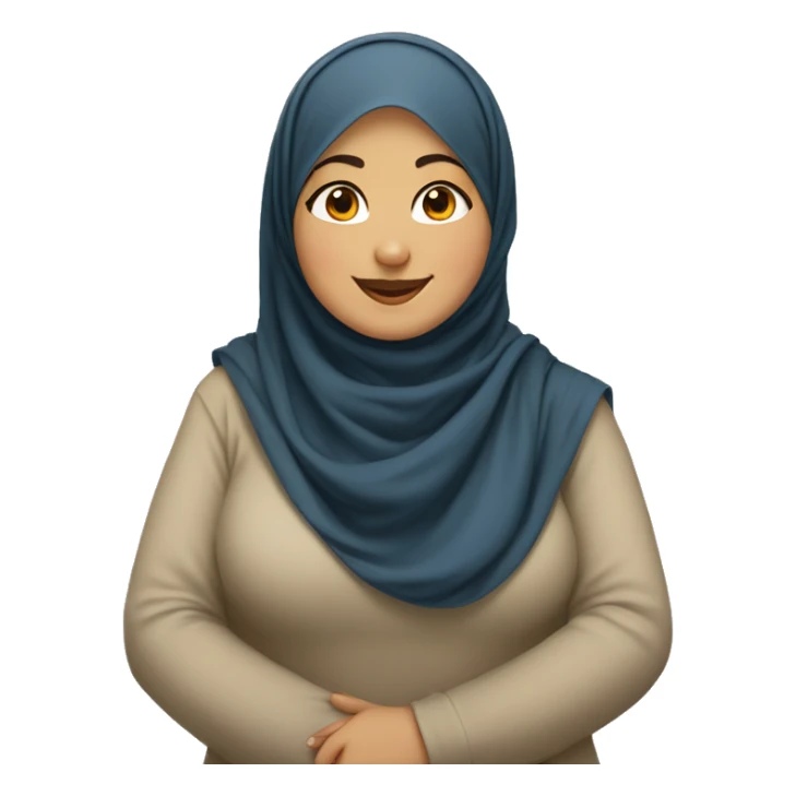 Muslim Hijabi chubby girl smiling  sticker